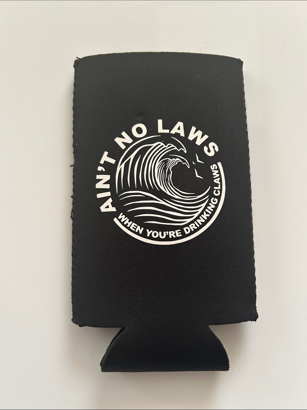 White Claw Ain’t No Laws When Drinking Claws Black Slim Can Coozie
